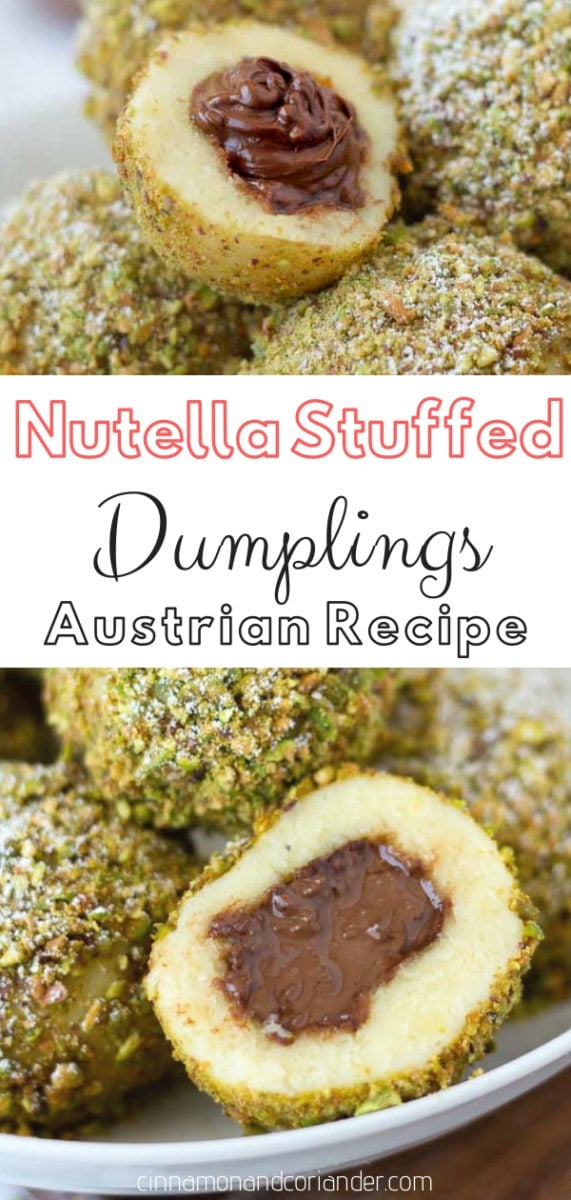 Recipe Pin Nutella Stuffed Austrian German Semolina Dumplings