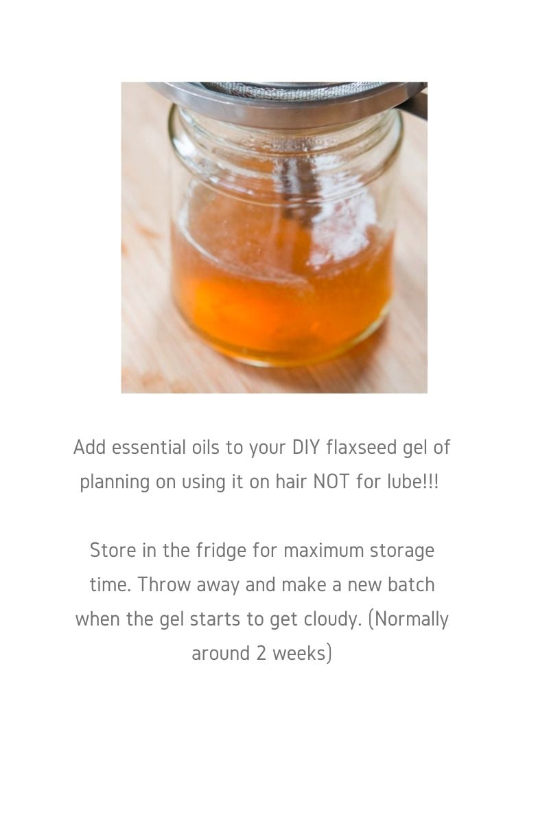 flaxseed hair gel recipe card with instructions 