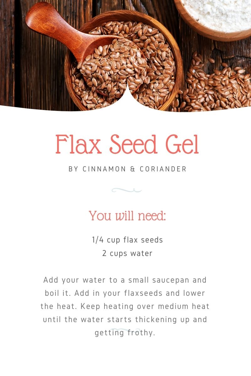 a recipe card for flaxeed gel 