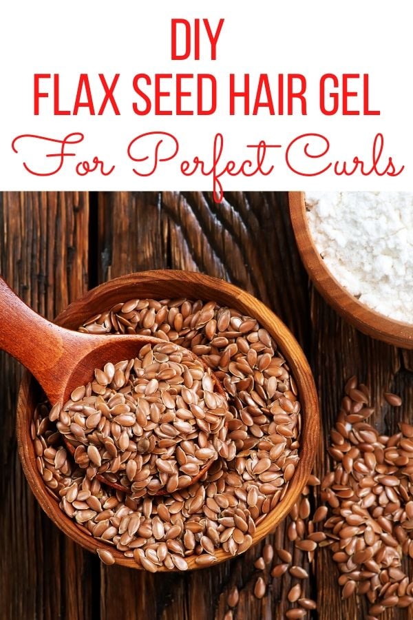 pinterest pin how to make DIY hair gel with flaxseeds for curly girls 