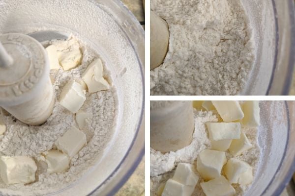 step by step pictures how to make cream cheese pastry for galette recipe in a food processor
