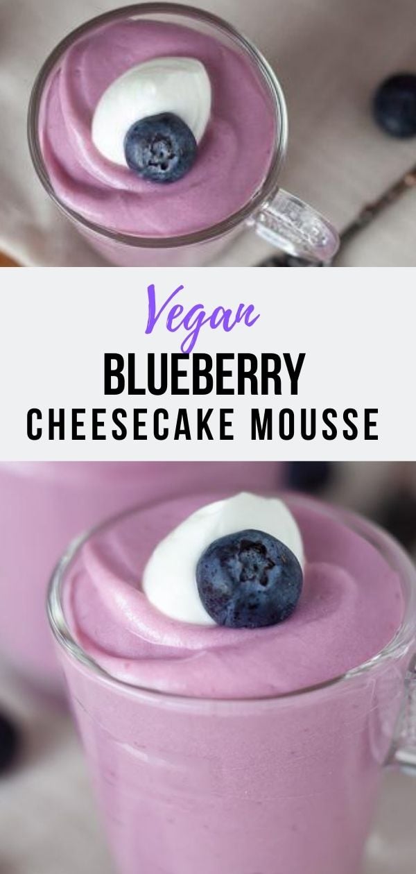 no bake blueberry cheesecake mousse