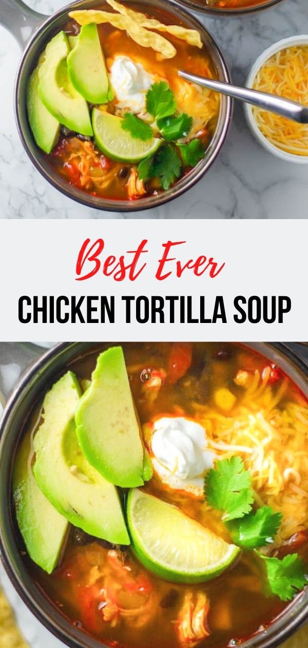 Chicken Tortilla Soup Pinterest Graphic