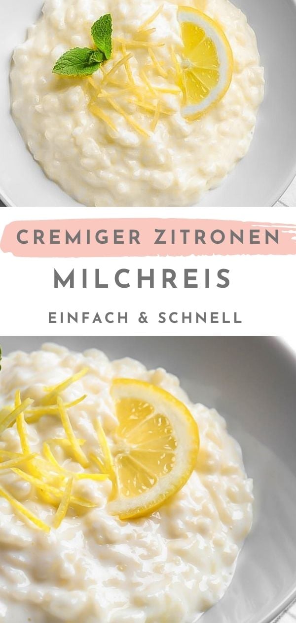 Milchreis Rezept mit Ei und Butter - Pinterest Grafik