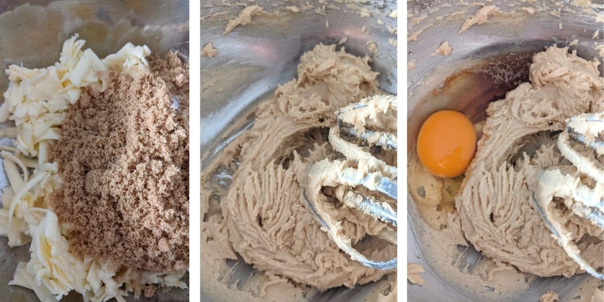 Schritt für Schritt Anleitung zum Herstellung von Haselnuss Keks Teig mit gemahlenen Nüssen
