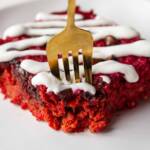 a square of high protein beet oatmeal bake