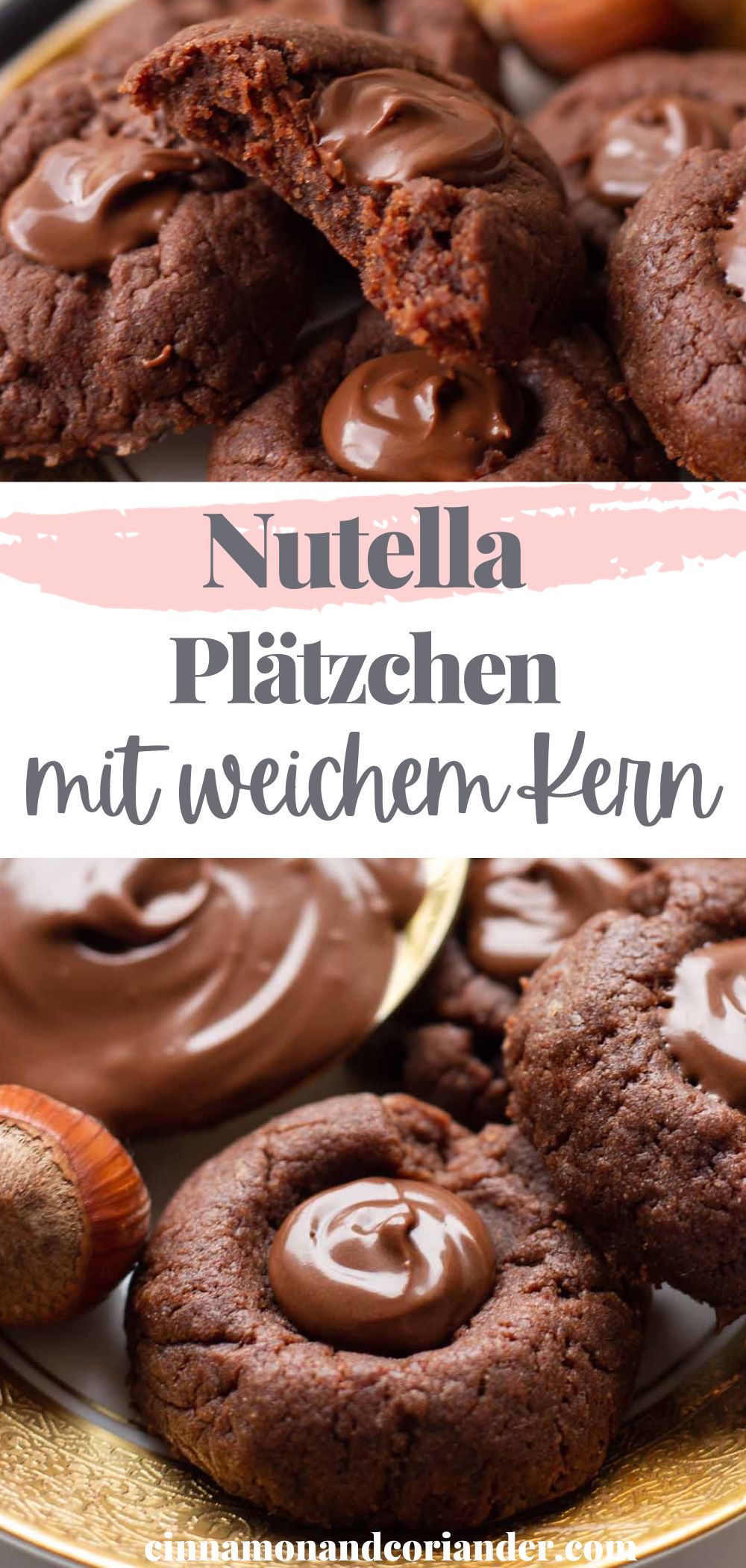 Pinterest Pin für Nutella Keks