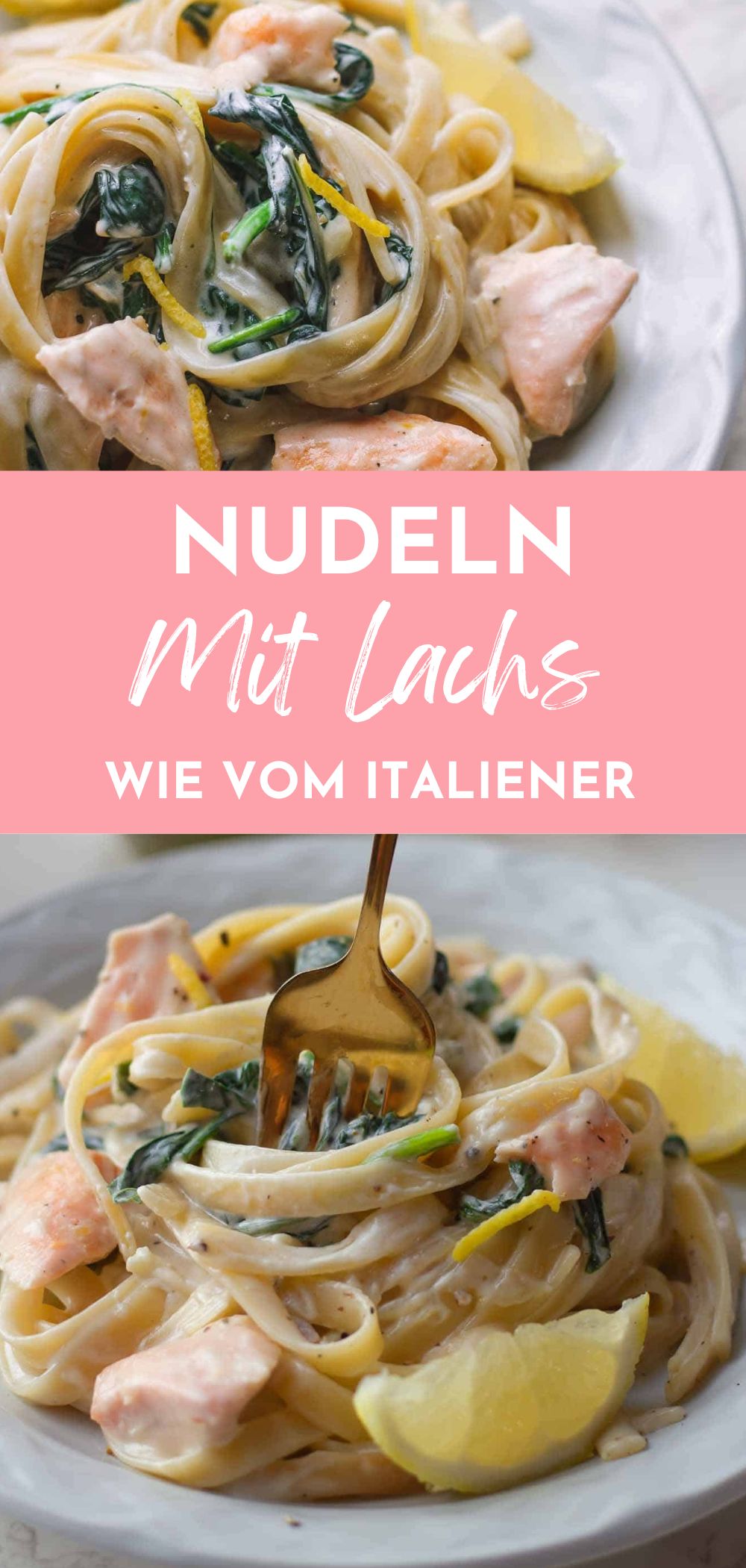 Pinterest pin nudeln mit lachs sahnesauce