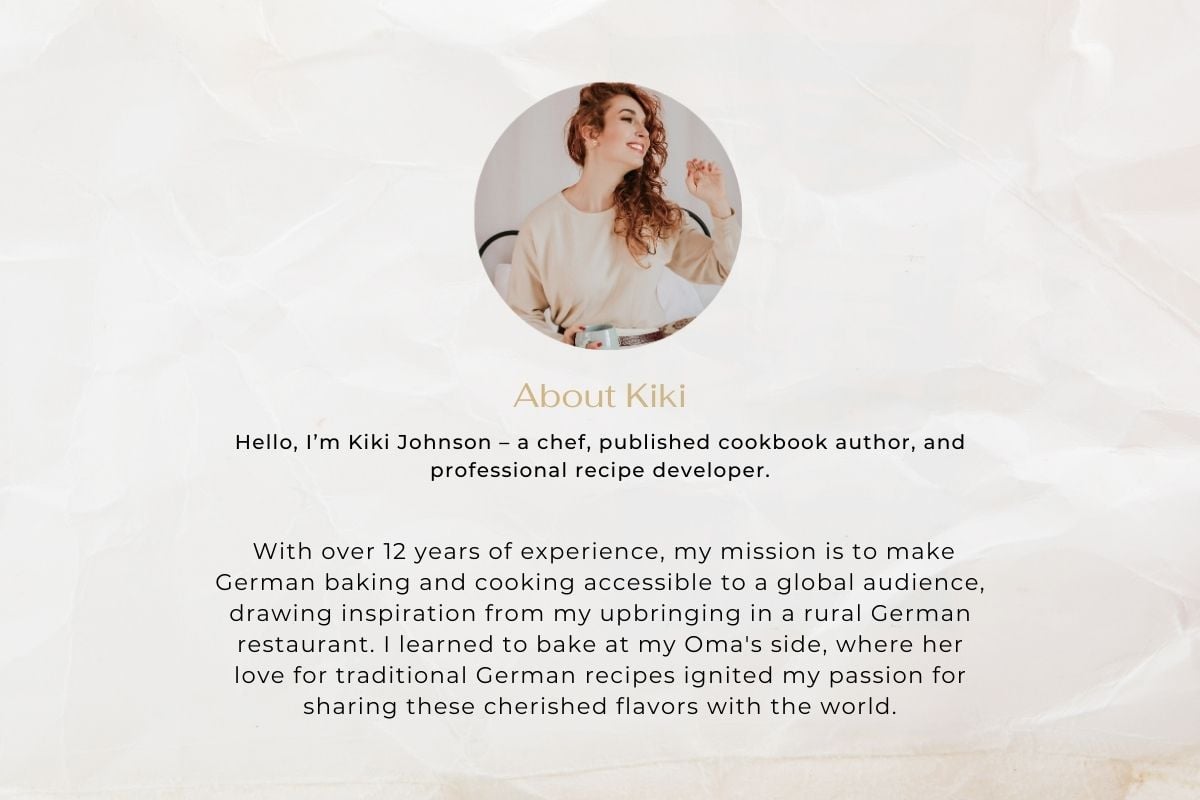 a small image of Food Blogger Kiki Johnson Along with a summary of her achievements and publications